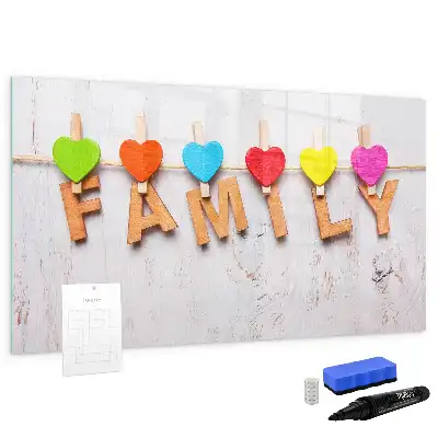Quadro magnético para escrever modelo família