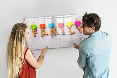 Quadro magnético para escrever modelo família