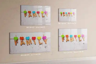 Quadro magnético para escrever modelo família