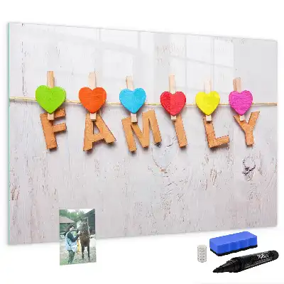 Quadro magnético para escrever modelo família