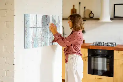 Quadro magnético para escrita em madeira tom pastel