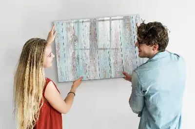 Quadro magnético para escrita em madeira tom pastel