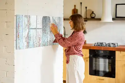 Quadro magnético para escrita em madeira tom pastel