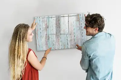 Quadro magnético para escrita em madeira tom pastel