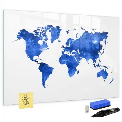 Quadro magnético para escrever mapa-múndi cósmico