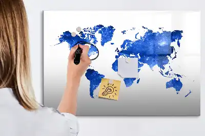 Quadro magnético para escrever mapa-múndi cósmico