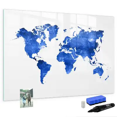 Quadro magnético para escrever mapa-múndi cósmico