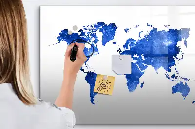 Quadro magnético para escrever mapa-múndi cósmico