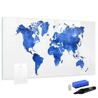 Quadro magnético para escrever mapa-múndi cósmico