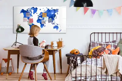 Quadro magnético para escrever mapa-múndi cósmico