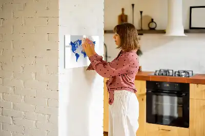 Quadro magnético para escrever mapa-múndi cósmico