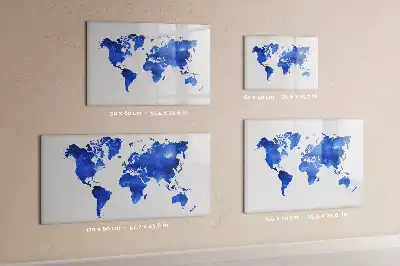 Quadro magnético para escrever mapa-múndi cósmico