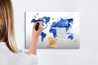 Quadro magnético para escrever mapa-múndi cósmico