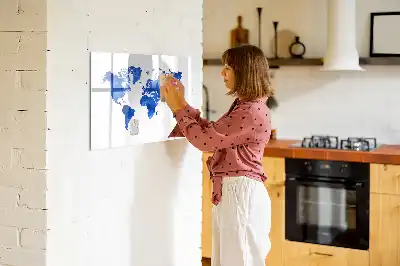 Quadro magnético para escrever mapa-múndi cósmico