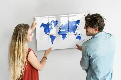 Quadro magnético para escrever mapa-múndi cósmico