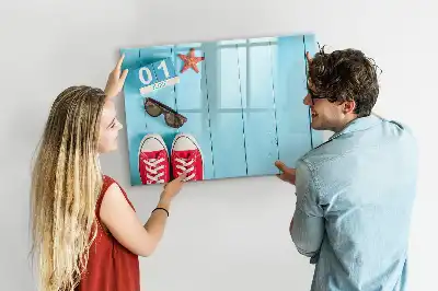 Quadro magnético para escrita estampa primeiro dia de verão