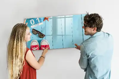 Quadro magnético para escrita estampa primeiro dia de verão