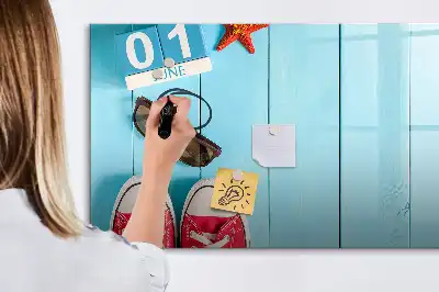 Quadro magnético para escrita estampa primeiro dia de verão