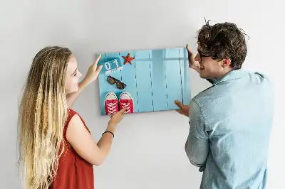 Quadro magnético para escrita estampa primeiro dia de verão