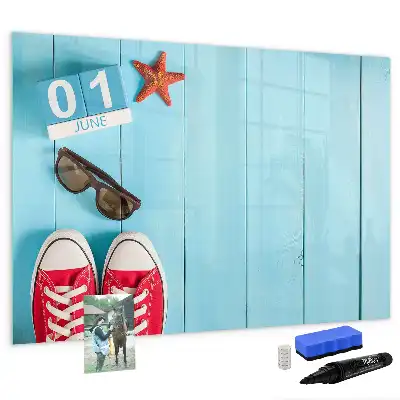 Quadro magnético para escrita estampa primeiro dia de verão