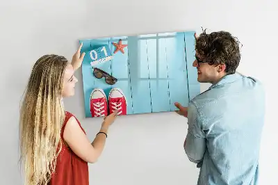 Quadro magnético para escrita estampa primeiro dia de verão