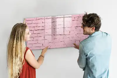 Quadro magnético para escrever com estampa de parede de tijolos
