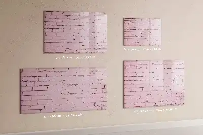 Quadro magnético para escrever com estampa de parede de tijolos
