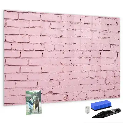 Quadro magnético para escrever com estampa de parede de tijolos