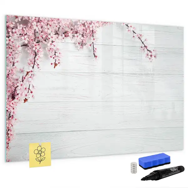 Quadro magnético para desenhar estampa flores de primavera