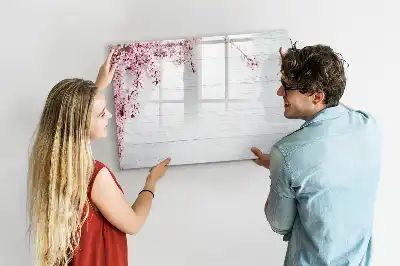 Quadro magnético para desenhar estampa flores de primavera