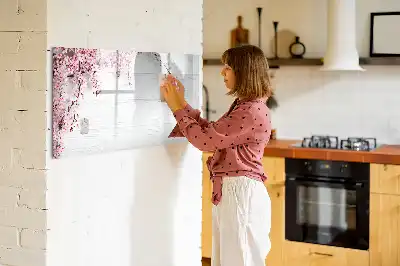 Quadro magnético para desenhar estampa flores de primavera