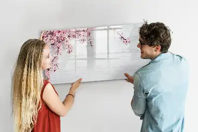 Quadro magnético para desenhar estampa flores de primavera