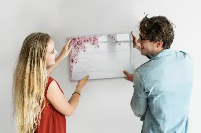 Quadro magnético para desenhar estampa flores de primavera