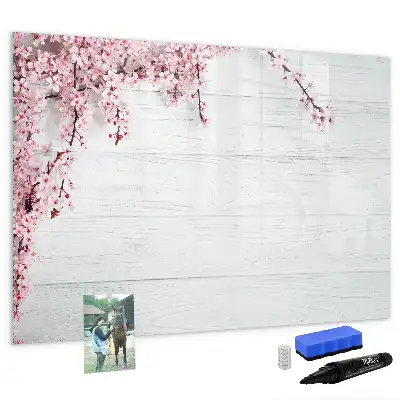 Quadro magnético para desenhar estampa flores de primavera