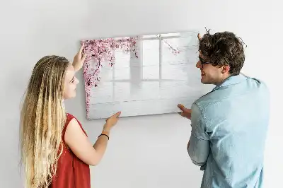 Quadro magnético para desenhar estampa flores de primavera