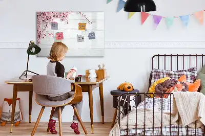 Quadro magnético para desenhar estampa flores de primavera