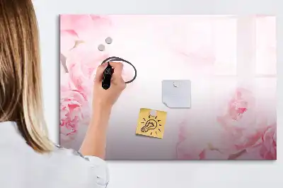 Quadro magnético para escrever estampa flores em flor