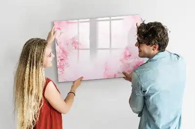 Quadro magnético para escrever estampa flores em flor