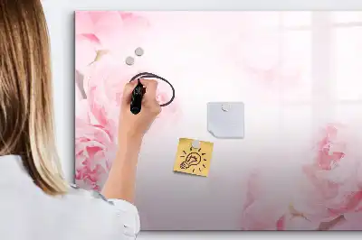 Quadro magnético para escrever estampa flores em flor