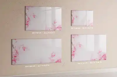 Quadro magnético para escrever estampa flores em flor