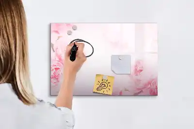 Quadro magnético para escrever estampa flores em flor