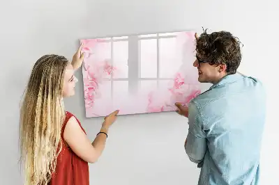 Quadro magnético para escrever estampa flores em flor