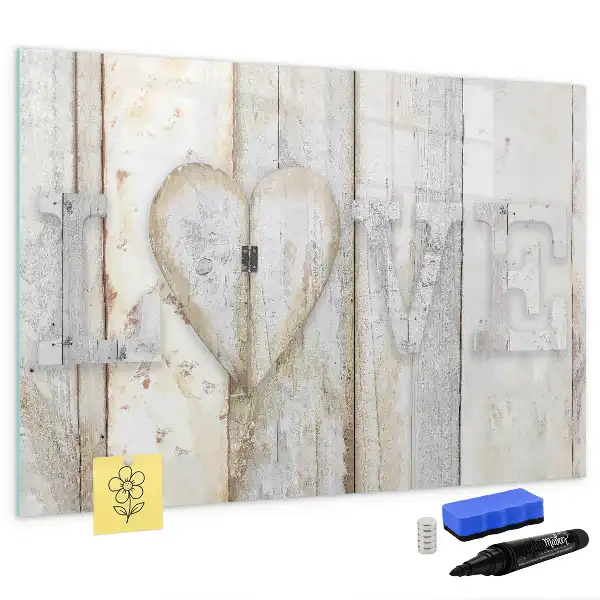 Quadro magnético para escrita modelo Texto Amor