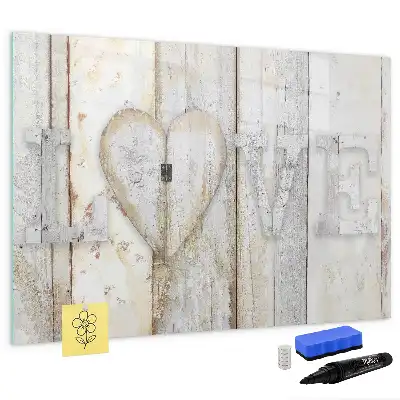Quadro magnético para escrita modelo Texto Amor