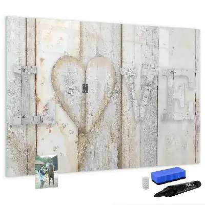 Quadro magnético para escrita modelo Texto Amor
