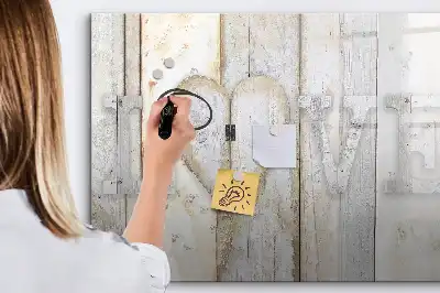 Quadro magnético para escrita modelo Texto Amor
