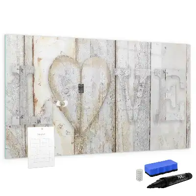 Quadro magnético para escrita modelo Texto Amor