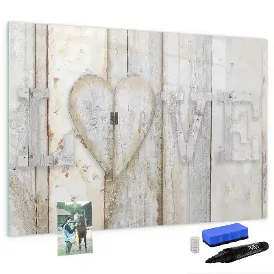 Quadro magnético para escrita modelo Texto Amor