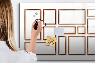 Quadro magnético para desenhar com moldura de madeira