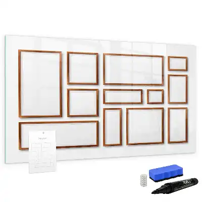 Quadro magnético para desenhar com moldura de madeira